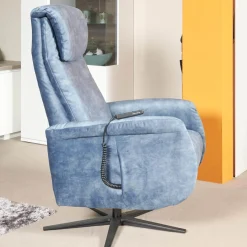 Funktionssessel Noah M Blau Sternfuß Schwarz Verstellbar