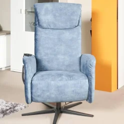 Funktionssessel Noah M Blau Sternfuß Schwarz Verstellbar