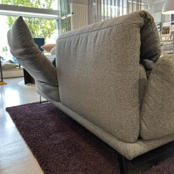 Funktionssofa Clou Bezug Stoff 8 Mara Grau Kufe Metall Matt Schwarz Sitz Drehbar Mit Liegefunktion