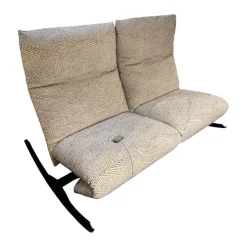 Funktionssofa Rockfrog Outdoor Stoff Sprinkle Natur 1404 30 Creme Schwarz Gestell Schwarz Feinstruktur