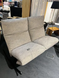 Funktionssofa Rockfrog Outdoor Stoff Sprinkle Natur 1404 30 Creme Schwarz Gestell Schwarz Feinstruktur