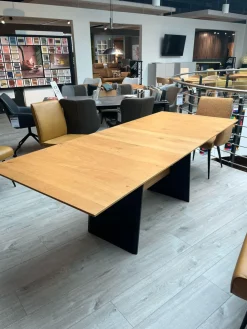 Funktionstisch Vari Platte Echtholzfurnier Asteiceh Natur Wangen MDF Schwarz Struktur Mit Synchronauszug