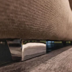 Funktions-Wohnlandschaft MM MP1044 Stoff Belle Grey Grau Fuß Metall Hochglanz Inklusive Kissen