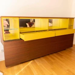 Gallery Low Cupboard Außen Holzfarbe W20 Mongoi Innen Giallo Mustard Rückwand Spiegel Mit Beleuchtun