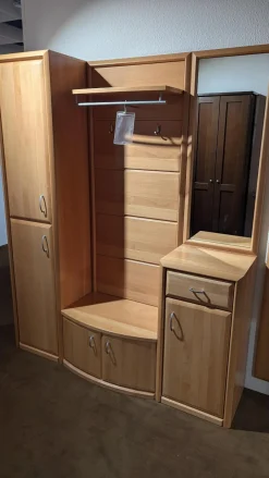 Garderobe City Buche Natur Mit Spiegel