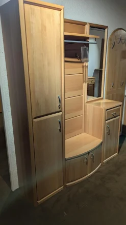 Garderobe City Buche Natur Mit Spiegel