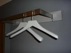 Garderobe Hesperide Lack Matt Asphalt Grau Mantelstange Edelstahl Gebürstet