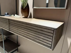 Garderobe Lina Asteiche Gebürstet Tabak Geölt Gestell Metall Schwarz Mit Sichtböden