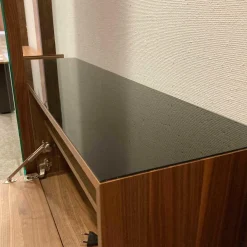 Garderobe Nexus 215 Nussbaum Lacobel Schwarz mit Spiegel