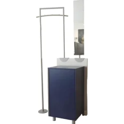 Garderobe Paco Paneel 11 Abet Millerighe Blau Mit Spiegel Und Garderobensattel