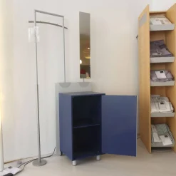 Garderobe Paco Paneel 11 Abet Millerighe Blau Mit Spiegel Und Garderobensattel