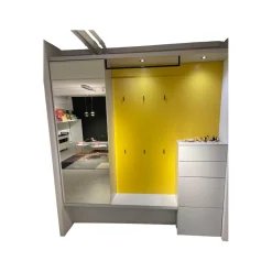 Garderobe Tando Glattlack 407 Steingrau WeiĂ Grau Paneel Glattlack 496 Lemon Gelb Mit Beleuchtung