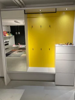 Garderobe Tando Glattlack 407 Steingrau Weiß Grau Paneel Glattlack 496 Lemon Gelb Mit Beleuchtung