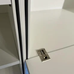 Garderobe Tetrim Lack Reinweiss Rahmen Silberfarbig