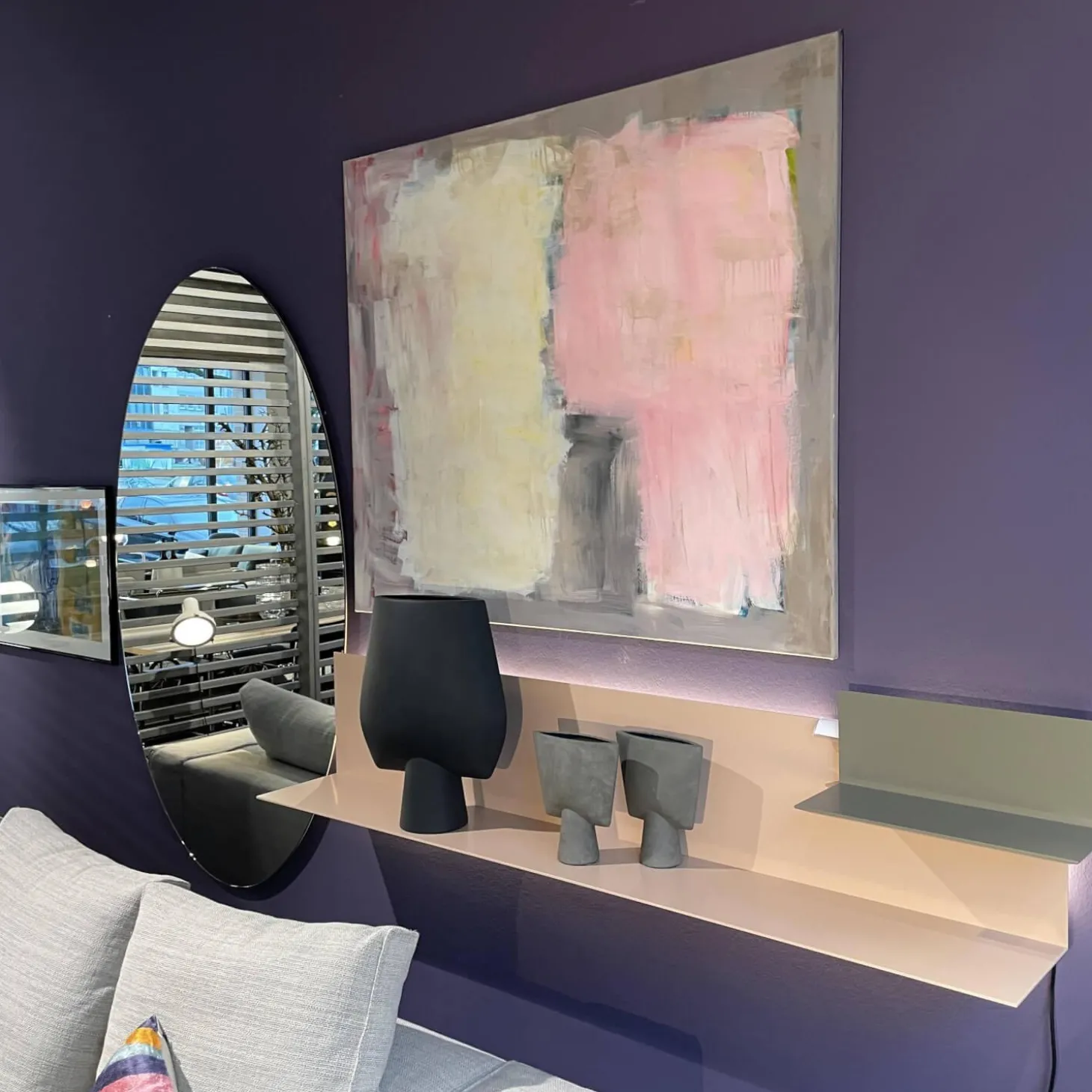 Garderobenlösung Lilu Winkelregal Lack Rosenquarz Winkelregal Lack Manor Spiegel mit Beleuchtung