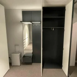 Garderobenschrank Collect Front Lack Schneeweiss Korpus Lack Anthrazit