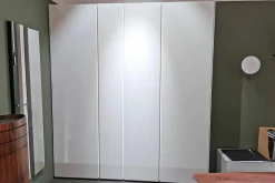 Garderobenschrank Stripes MDF Schneeweiß Weiß Lackiert