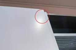 Garderobenschrank Stripes MDF Schneeweiß Weiß Lackiert