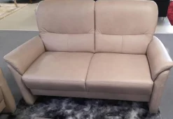 Garnitur 50026 Leder Cloud Muschel Beige Füße M 03 Metall