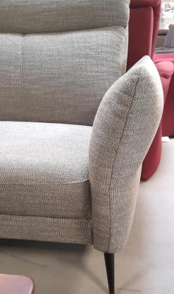 Garnitur 50023 Stoff Lavado Fresh Grau Füße M 20 Schwarz Matt