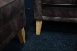 Garnitur Angela Stoff Rodeo 1 Braun Mikrofaser Büffellook 2 Sofas 1 Sessel