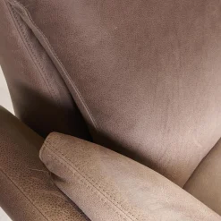 Garnitur Arosa Leder Braun Gestell Schwarz