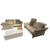 Garnitur Avantgarde 965 Leder 43.210 Pearl Beige 2 Sofas 2 Kissen