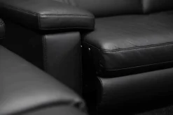 Garnitur Charly Leder Dolcia Schwarz 58-944 mit Elektrischer Relaxfunktion