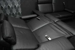 Garnitur Charly Leder Dolcia Schwarz 58-944 mit Elektrischer Relaxfunktion