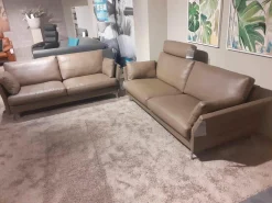 Garnitur CL 990 Leder 42 Fango 2 Sofas 1 Kopfstütze