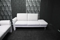 Garnitur Jane Stoff Ramona Silver Grau mit Elektrischer Relaxfunktion und Vorziehsitz