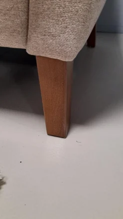 Garnitur KS 032219 Münichau Stoff JAB Donovan Braun 1-1354-075 Fuß Buche Nussbaumfarbig