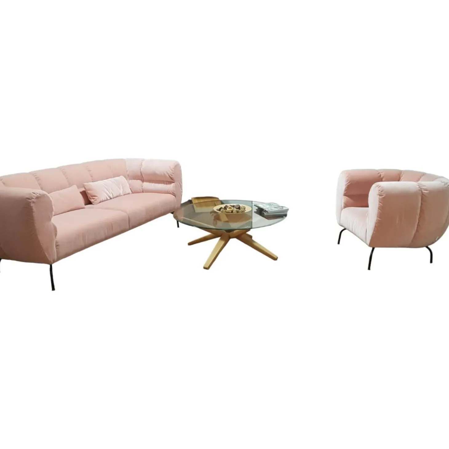 Garnitur Magnolia Stoff 44 51 Rose Sofa Sessel