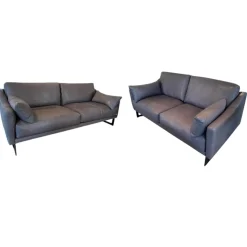 Garnitur Malin Leder Leder schiefer Toskana 2 Sofas
