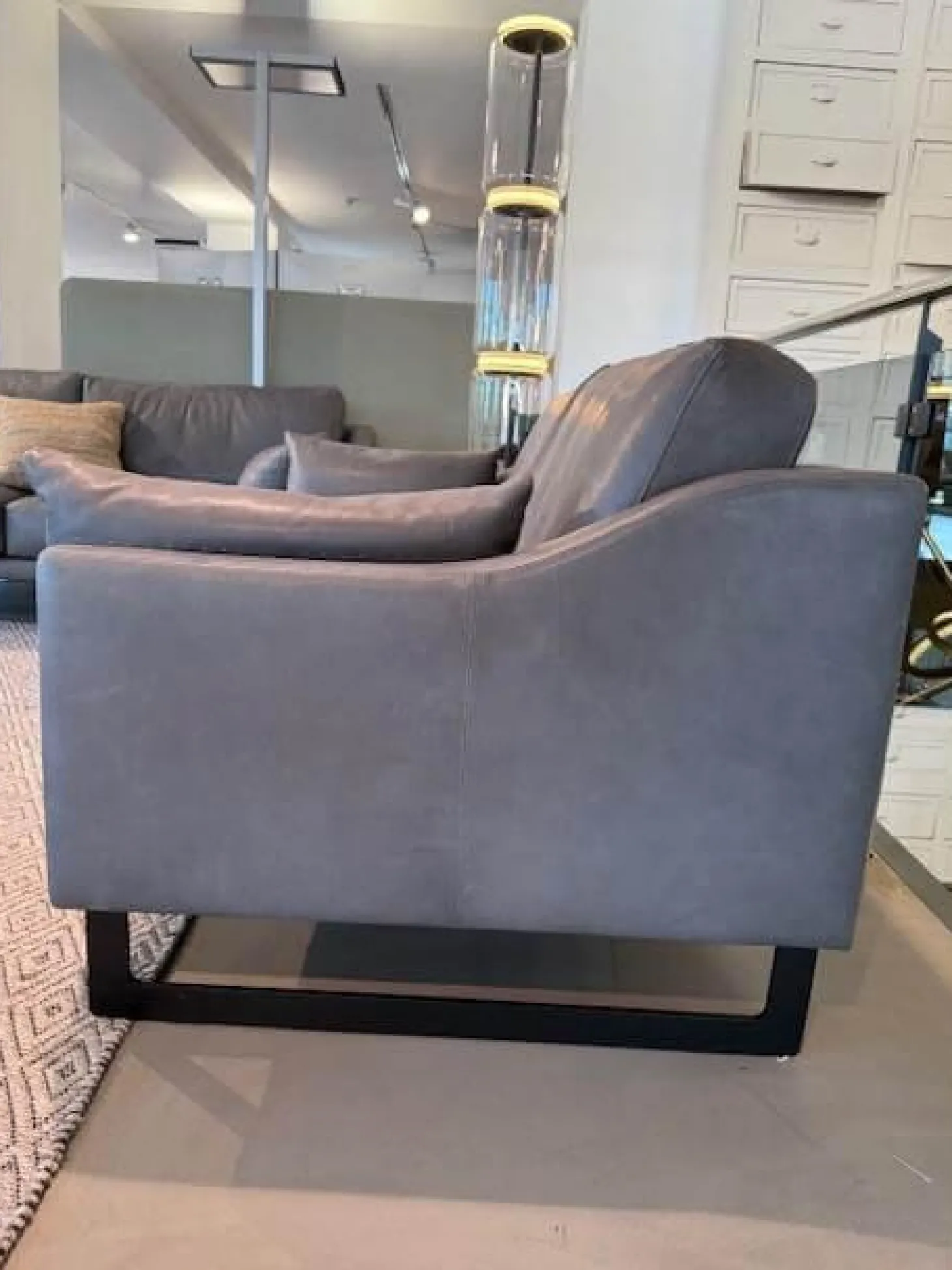 Garnitur Malin Leder Leder schiefer Toskana 2 Sofas