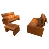 Garnitur Manhattan 250 Leder 250.850 Tabac Braun 2 Sofas 1 Hocker