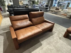Garnitur Manhattan 250 Leder 250.850 Tabac Braun 2 Sofas 1 Hocker