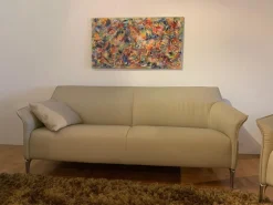 Garnitur Mayon Leder Senso 4400 Off White 1 Sofa 2 Sessel