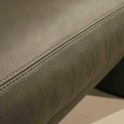 Garnitur Palo Leder 170 Graphit Grau 2 Sofas Sessel Hocker