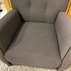 Garnitur Scala 2-1-1 Stoff Anthrazit Füße Schwarz Lackiert