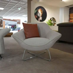 Garnitur Sofa Regina mit Sessel Vinson Stoff Escana Naturel