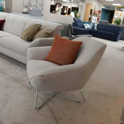 Garnitur Sofa Regina mit Sessel Vinson Stoff Escana Naturel