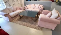 Garnitur Summerville Stoff 240020 / 06 Rose 2 Sofas 1 Sessel