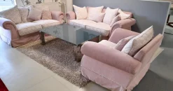 Garnitur Summerville Stoff 240020 / 06 Rose 2 Sofas 1 Sessel