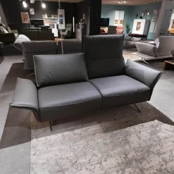 Garnitur Vineto Leder Bull Carbone Faden 1222 Schwarz Inklusive Kissen