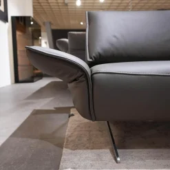 Garnitur Vineto Leder Bull Carbone Faden 1222 Schwarz Inklusive Kissen