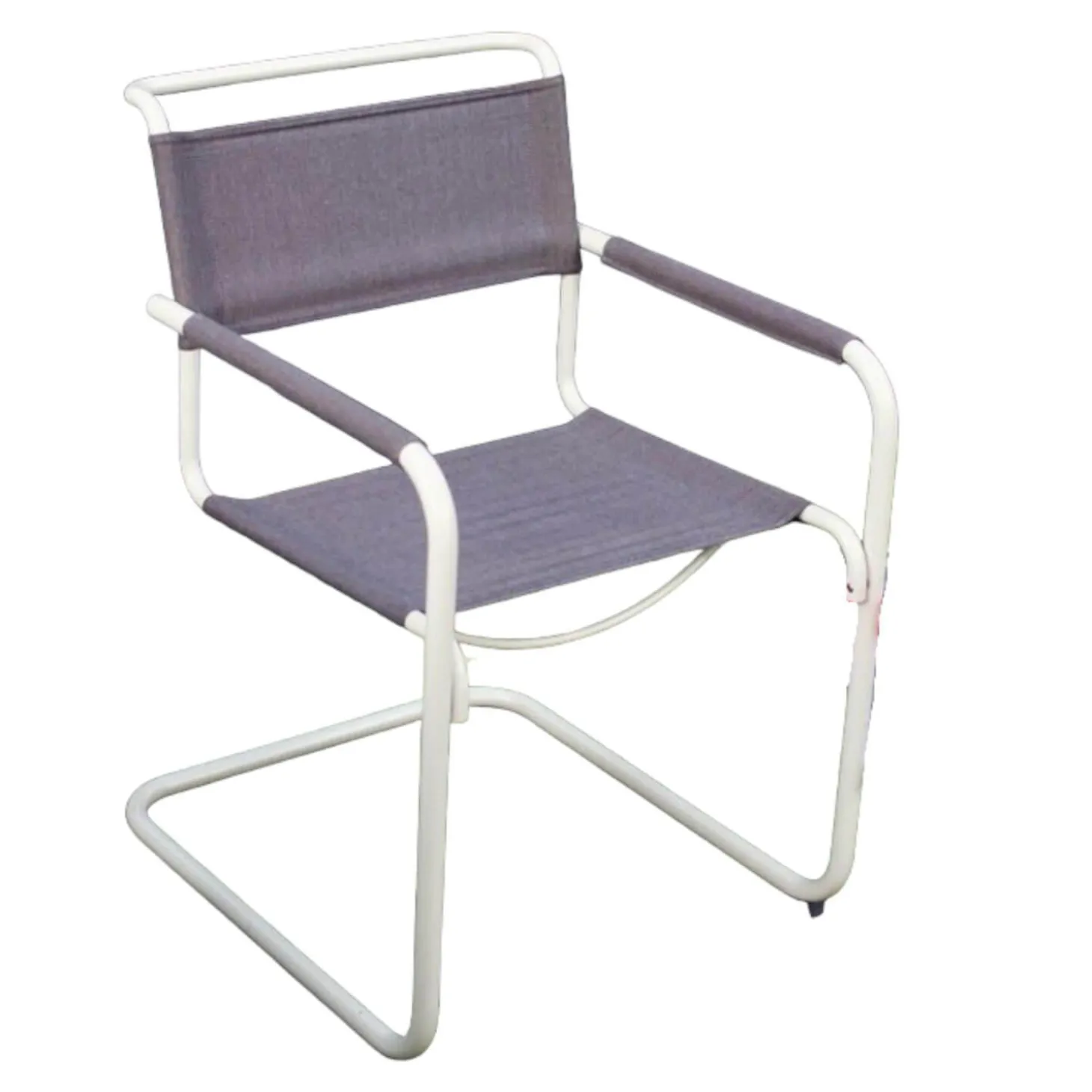 Gartenstuhl S 34 N Bezug Gewebe Schokolade Gestell Warmgrau Inklusive Kunststoffgleiter