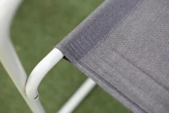 Gartenstuhl S 34 N Bezug Gewebe Schokolade Gestell Warmgrau Inklusive Kunststoffgleiter