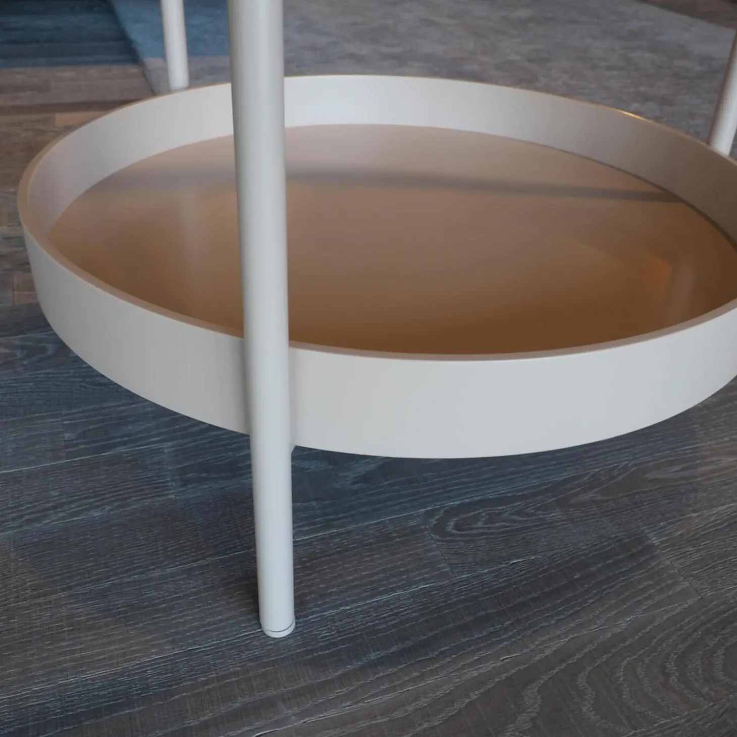 Geradobenständer Selma Pulverbeschichtet Rosenholz Rose-Weiß