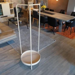 Geradobenständer Selma Pulverbeschichtet Rosenholz Rose-Weiß